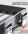Retractable Under-Cabinet Drying Rack For Pants, Space-Saving Wardrobe Organizer, showing silent buffer slide rail system.