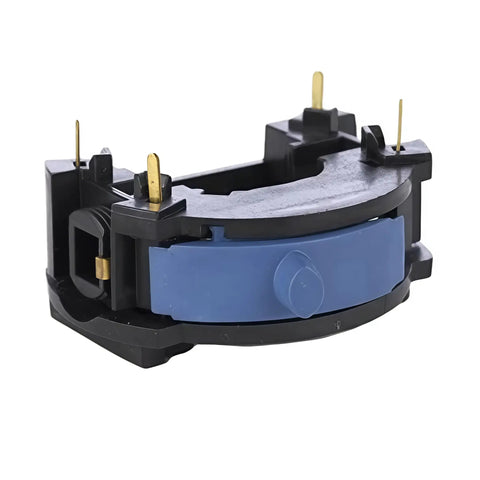 Electric Grinder Switch Replacement Kit Compatible With Dremel 300 Rotary Tool shown from an angle with blue toggle and gold contacts.