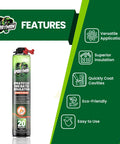 Heavy Duty Closed Cell Spray Foam Insulation Kit For 480 Square Feet with easy application features and fire rating.