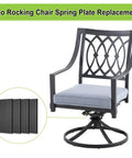 Four Pack Patio Rocking Chair Spring Plates Replacement Parts Heavy Duty Fiberglass Glides for fixed patio furniture seating