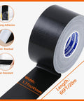 Heavy Duty Cloth Weatherstripping Tape For Windows And Doors 1.8 Inch By 66 Feet Seal Strip For Soundproofing Dustproof Waterproof