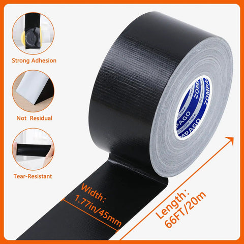 Heavy Duty Cloth Weatherstripping Tape For Windows And Doors 1.8 Inch By 66 Feet Seal Strip For Soundproofing Dustproof Waterproof