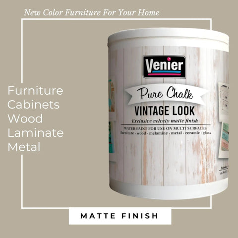 All In One Chalk Style Paint For Furniture Crafts And Home Decor DIY Eco Friendly Vintage White 33.81 Oz can