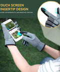 Womens Deerskin Leather Work Gloves With Breathable Back For Gardening And Yard Work, Great Grip On Pruners And Tools, Touchscreen Thumb And Index