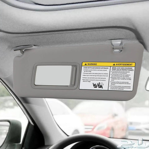 Left Driver Side Sun Visor With Makeup Mirror Replacement for 2004 To 2005 Models OE 7432042420B0 installed in car interior
