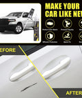 Dodge Ram Diamond Black Crystal Pearl Coat Touch Up Paint Kit 2 In 1 Car Scratch Remover Before-After Effect with Pen and Brush