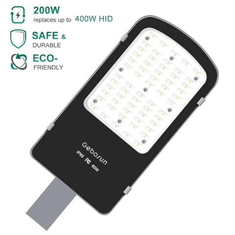 35W LED Outdoor Street Light With Dusk To Dawn Photocell 5400 Lumens 6000K Daylight IP65 Waterproof AC Powered Yard Light