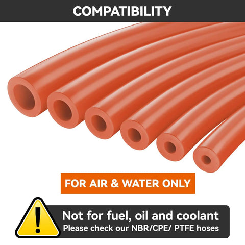 Henny's Got This Silicone Vacuum Hose Kit With Six Versatile Multi-Size Pieces Perfect For Auto Engine Air Water Repairs And Maintenance Tasks To Get Your Ride Running Smooth As Butter Without Any Leaks Or Issues! orange silicone hoses for air and water