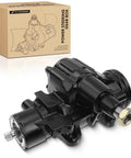 Professional Heavy Duty Power Steering Gearbox For Dodge Ram 2500 3500 4000 1997 To 2002 LHD RWD 4WD close-up view with black finish.