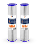 5 Micron 20x4.5 Inch Whole House Pleated Sediment Filter Replacement Cartridge Compatible With ECP5-20BB SPC-45-2005 2 Pack