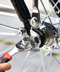 52 In 1 Universal Socket Wrench Set With 360 Degree Rotating Head And Rubber Handle used on bike wheel bolt