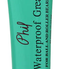 Image of a green tube labeled 'Phil Waterproof Grease for Ball and Roller Bearings,' related to 3 Ounce Premium Ball And Roller Bearing Grease Tube.
