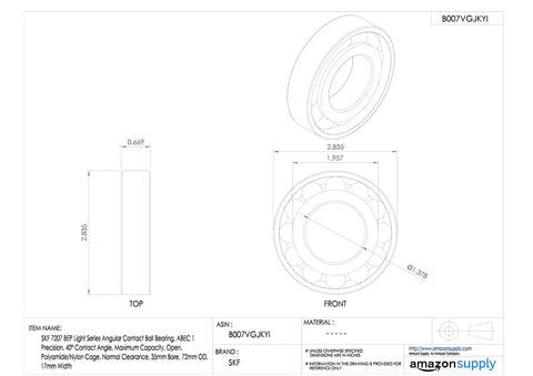 Top Tier Single Row Angular Contact Ball Bearing Open Design Forty Degree Contact Angle Abec One Precision smooth rolling 35Mm Bore 72Mm Outer Diameter 17Mm Width