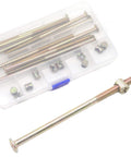 10 Pack M6x130mm Phillips Head Furniture Bolts And Barrel Nuts Kit in plastic case