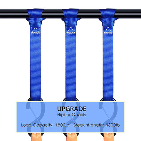 Heavy Duty Soft Loop Tie Down Straps Eight Pack No Fuss Setup For Atv Utv And Motorcycle Trailers Built Savage With 1800 Pound Load Rating And 4800 Breaking Strength