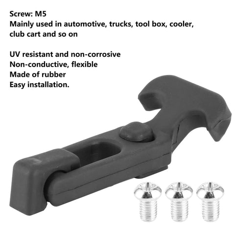 T Handle Draw Latch Kit With Four Rubber Latches And M5 Screws Anti Corrosion Vibration Damping For RV Trailers