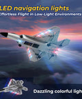 F22 Remote Control Airplane 4 Channel With Lights 2.4G Fighter Jet With Six Axis Gyro Stabilizer for beginners in flight at night