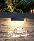 12 Pack 7 Inch LED Hardscape Wall Lights for Outdoors, 5W Low Voltage 12V AC/DC illuminating patio wall with 2700K soft white