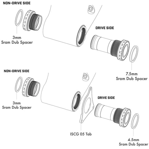 Diagram showing installation of O Ring Replacement Kit For MTB Bottom Bracket Sealing Repair Includes Six FPM and FKM O Rings