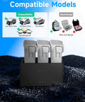 Three Bay 100W Fast Charging Hub for Mini 5/4/3 Series With Storage LED SOS charging three DJI drone batteries outdoors
