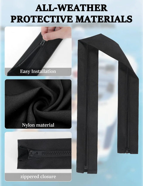 All-weather protective 48 Inch Zippered Rigging Sleeve for Boats and Trolling Motors Heavy Duty 600D Waterproof Marine Cable Jacket