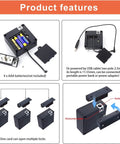 Product features of the Smart NFC RFID Cabinet Lock For Double Doors And Drawers Hidden DIY Lock with USB and battery options.
