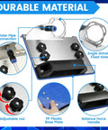 Durable material details of 45 Degree Tile Chamfering Tool Kit For Angle Grinders With 5 Saw Blades 39 Inch Hose Gloves Screwdriver Washers Adapters And A Real Workhorse Tile Edging Cutter Set, showing adjustable nut and PP plastic base plate.