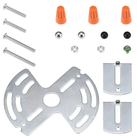 Adjustable Light Fixture Crossbar Mounting Kit For Wall, Ceiling, And Chandelier Installations, metal mounting plate with screws
