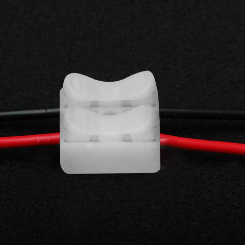 Two Port Press Terminal Connector Set for LED Strip Lighting, CH2 Quick Connector Spring Wire Terminal 100 Piece Barrier Block Kit.