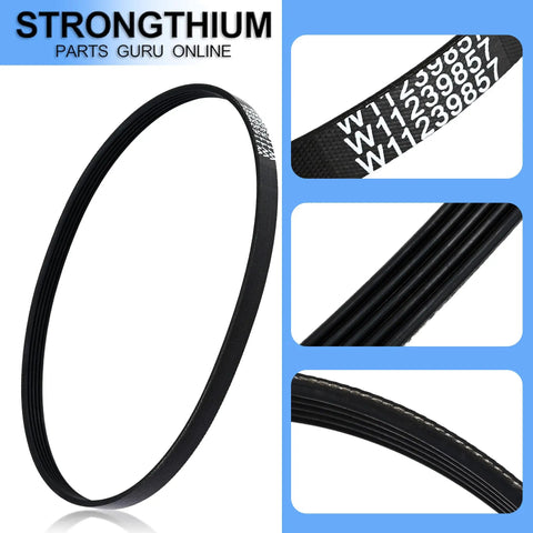 Washer Drive Belt Replacement Kit Fits Whirlpool Maytag Amana Kenmore HE Washers Replaces W10808317 5EPJ556 close-up view