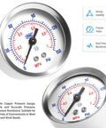 Dual pressure gauges for Beefed Up Industrial Grade 5 Stage Air Drying System With 0-150 PSI Regulation, 1/2 Inch NPT Red