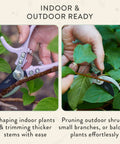 Lightweight Hand Pruners And Pruning Shears With Easy Lock For Garden Gear Yard Work Bypass Carbon Steel Blade Rust Resistant