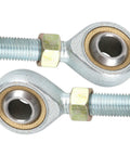 4 Pack M10 x 1.25 Rod End Bearings With 10mm Bore Left Right Hand Threads Self Lubricating Ball Joint Heim Joints Includes Jam Nuts Built For ATVs Go Karts Trucks Boats And Industrial Machines, two steel rod ends with jam nuts