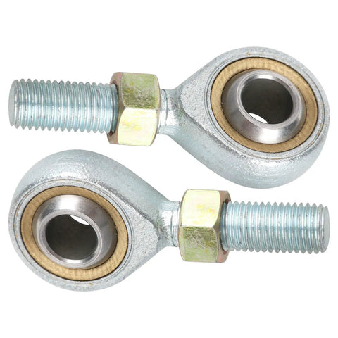 4 Pack M10 x 1.25 Rod End Bearings With 10mm Bore Left Right Hand Threads Self Lubricating Ball Joint Heim Joints Includes Jam Nuts Built For ATVs Go Karts Trucks Boats And Industrial Machines, two steel rod ends with jam nuts