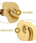 Close-up of Vintage Brass Drawer Pull Handles For Dresser And Cabinet With Old School Chinese Style Antique Look And Dual Hole Mounting 105x62mm Decorative Hardware For Closet And Furniture showcasing sturdy and delicate design features.