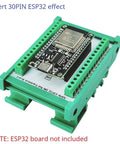 DIN Rail ESP32 Expansion Board 30 38 Pin For 35mm Rail Mount Industrial IoT Controller Tool Free Snap Fasteners Vibration Resistant Cabinet Wiring Upgrade Easy Plug And Play Development And Prototyping on TH35 rail
