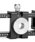 Universal Deluxe Cross Dowel Jig And Drill Guide Kit with CNC machined aluminum and stainless steel bushings with locking knobs