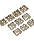 Top view of 10 PLCC32P IC Socket 32 Pin 1.26mm Pitch SMT Surface Mounted Socket for PCB Board, ideal for testing and prototyping.