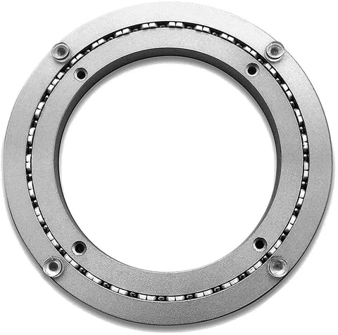 Heavy Duty 360 Degree Lazy Susan Turntable Base For Garden Tables Or Glass Or Granite Tables Aluminum Alloy Swivel Plate With Quiet Bearings 300mm 450mm 600mm Options Silver Finish Perfect For Kitchen Dining Cake Plates