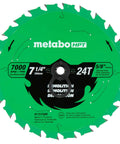 7 And A Quarter Inch 24 Tooth Circular Saw Blade With Tungsten Carbide Tips For Heavy Duty PTFE Coating And Laser Cut Expansion Slots