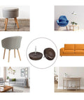 Heavy Duty Plastic Furniture Glides And Floor Protectors 200 Count Quick Snap Fit Chair Leg Caps For Table Sofa Couch 21Mm Brown on furniture