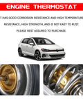 Premium Coolant Thermostat With Gasket Straight Swap Drop In Fix For Honda Civic Accord CRV Odyssey And Acura internal valve view.