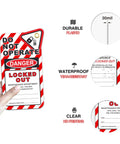 Heavy Duty Lockout Tagout Safety Tags Pack Of Twenty Five With Zip Ties Freaking Tough Osha Compliant Do Not Operate Labels, 5.7x3.15".