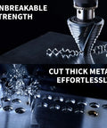 Built Tough Step Drill Bit Set With Fifteen Progressive Steps From One Quarter Inch To Two And One Half Inches M35 HSS Cobalt TiAlN Coating Delivers Sixty Eight Percent Faster Drilling And Four Hundred Fifty Percent Longer Life One Half Inch Shank drilling metal for precise holes