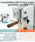 51mm Portafilter With Two Spouts For Gevi Casabrews CM5418 3700 Series And Mr Coffee Espresso And Cappuccino Machines on machine