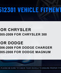 512301 vehicle fitment list for Chrysler 300 2005-2009, Dodge Charger 2006-2009, Dodge Magnum 2005-2008