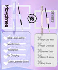 Lash Bond And Seal Clear Eyelash Glue With Lavender Essential Oil For Strong All Day Hold Waterproof Bond And Lock For Cluster Lashes DIY Lash Extensions And Sensitive Eye Adhesive, dual tube display