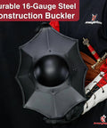 Badass Blackened Talhofer Grand Master Buckler Shield 17x11 Inch Steel with 16 Gauge Black Finish for LARP and reenactments