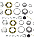 Alt Tag: 2 Pack Trailer Wheel Bearing Kits 25580 15123 10 36 Compatible With 6000 Pound And 7000 Pound Axles Replacement Part For Trailers With Easy Install And Long Lasting Performance, assorted bearings and nuts displayed