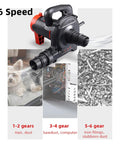 Powerful Heavy Duty Industrial Dust Collector Blower With Six Speed Blowing And Suction Vacuum For Milling Machines And Garage Shops 1200w All Copper Motor showcases six speed settings for various types of debris.